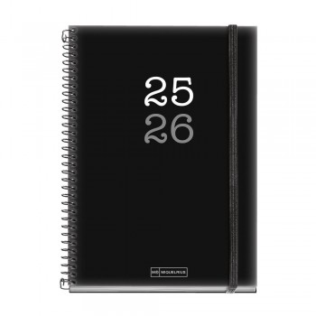 Agenda Miquelrius Escolar 2025-2026 150x213 Dia Pagina Plus College Negro MR26891