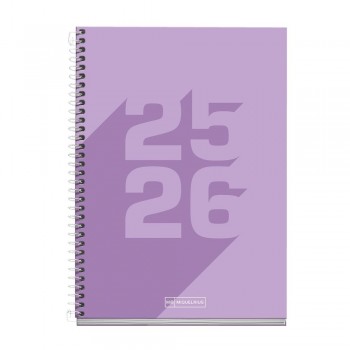 Agenda Miquelrius Escolar 2025-2026 150x213 Dia Pagina Plus Basic Malva MR26872