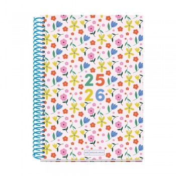 Agenda Miquelrius Escolar 2025-2026 150x213 Semana Vista Plus Junior Flowery MR26883