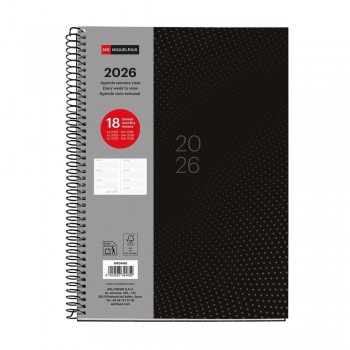 Agenda Miquelrius Escolar 2025-2026 155x213 Semana Vista 18 meses Plus Dots MR34485