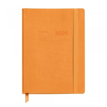 Agenda Miquelrius Escolar 2025-2026 140x190 Dia Pagina 16 meses Back to Basics Cosidas Naranja MR26944