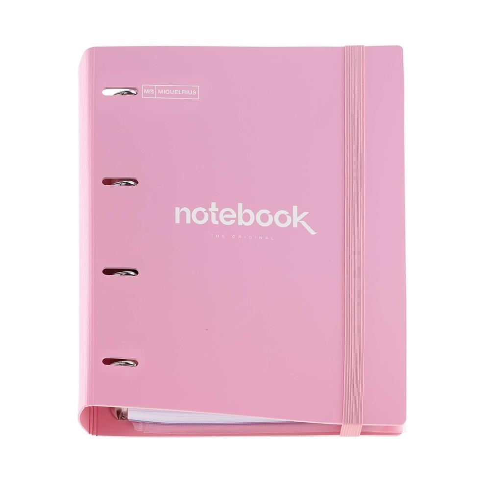 Carpebloc Miquelrius MR15112 A4 4 anillas 35mm 100H 90G 5x5 360º Rosa