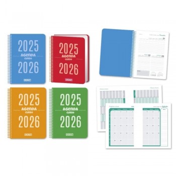 Agenda escolar 2025-2026 Ingraf 333356 Parchis 4º tapa plástico 2 días página (No devolución)