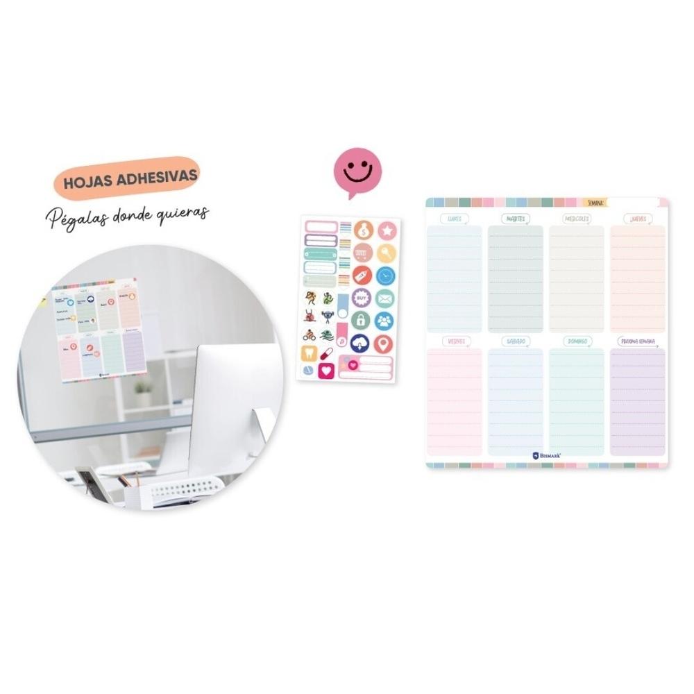 Planificador semanal Bismark 329748 25X27 52 Hojas Adhesivas 100gr.