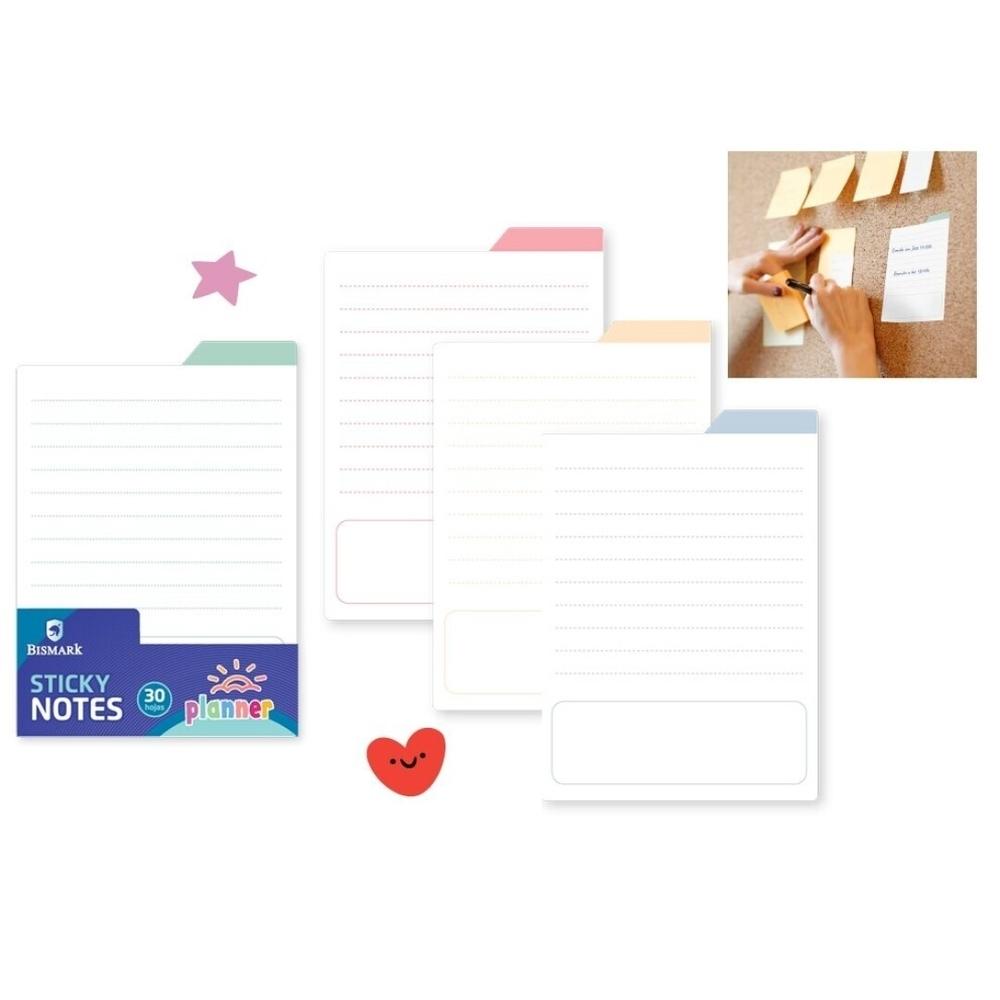 Notas planificador adhesivas Bismark 329797 Indice y anotaciones 30 hojas
