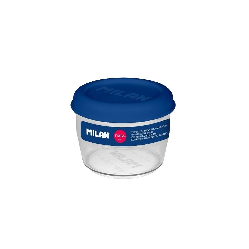 Fiambrera Milan serie 624 de tritan hermetica redonda 500ml azul 642550NTB