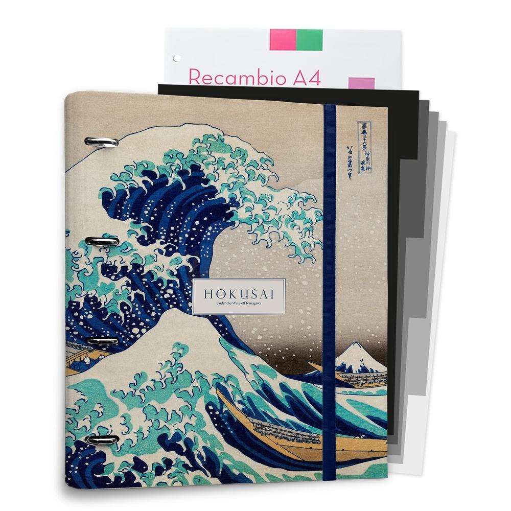 CARPEBLOCK 4 ANILLAS LA GRAN OLA DE KANAGAWA HOKUSAI CBK0126 ERIK