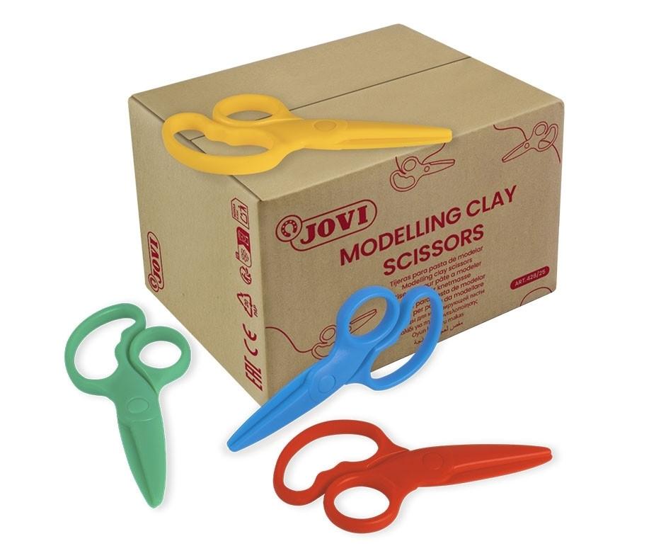 DOUGH JOVI SCISSORS Caja 25u granel tijeras colores surtidos 428/25