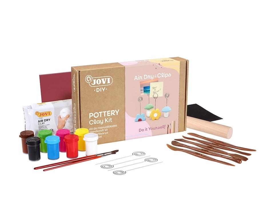 POTTERY CLAY JOVI KIT Caja de manualidades con pasta endurecible Air Dry + Clips 2708