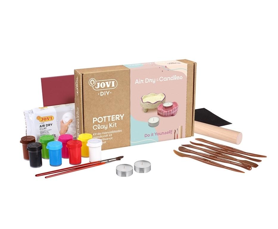 POTTERY CLAY JOVI KIT Caja de manualidades con pasta endurecible Air Dry + Velas 2707