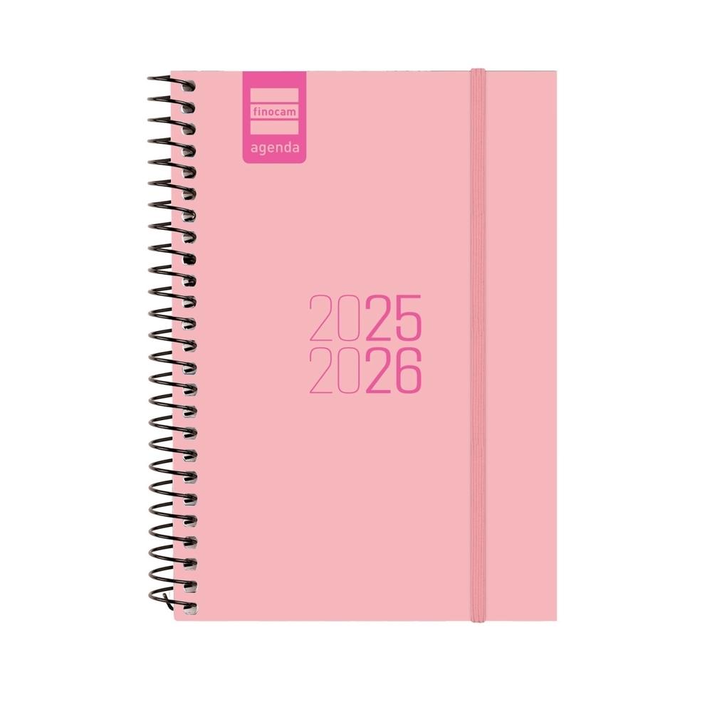 Agenda escolar 2025-2026 Finocam E8 semana vista Espir rosa 633480226