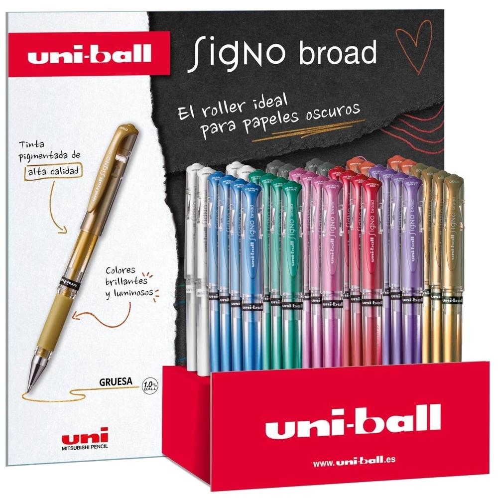 Expositor Boligrafo Uni-Ball signo broad UM-153-36P-9C metal 36uds surtido 1,0mm 182634955