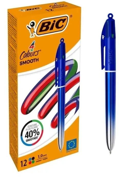 Boligrafo Bic 4 Colores Smooth Gradient Azul 524091