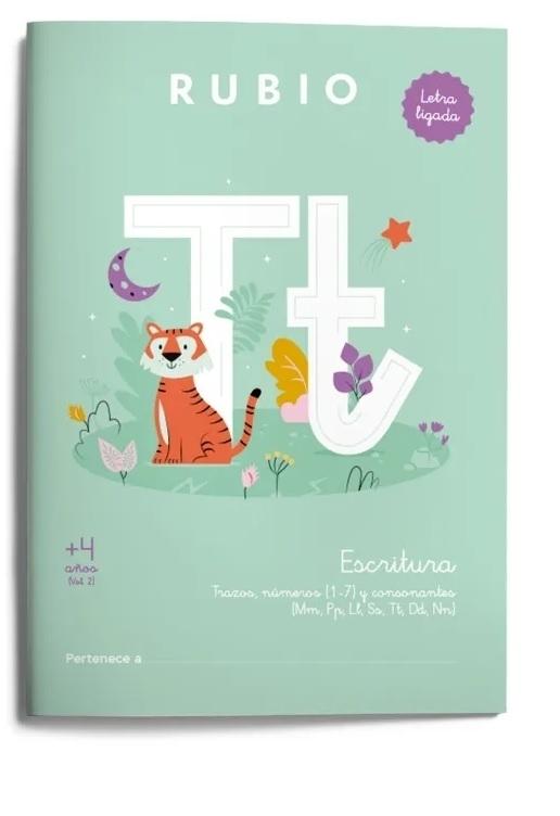 Cuaderno Rubio Escritura letra ligada 4 años volumen 2 CLIG4 2