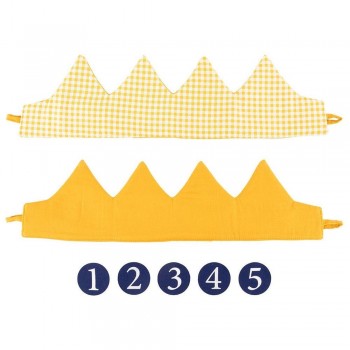 Corona cumpleaños Apli tela amarilla 20127