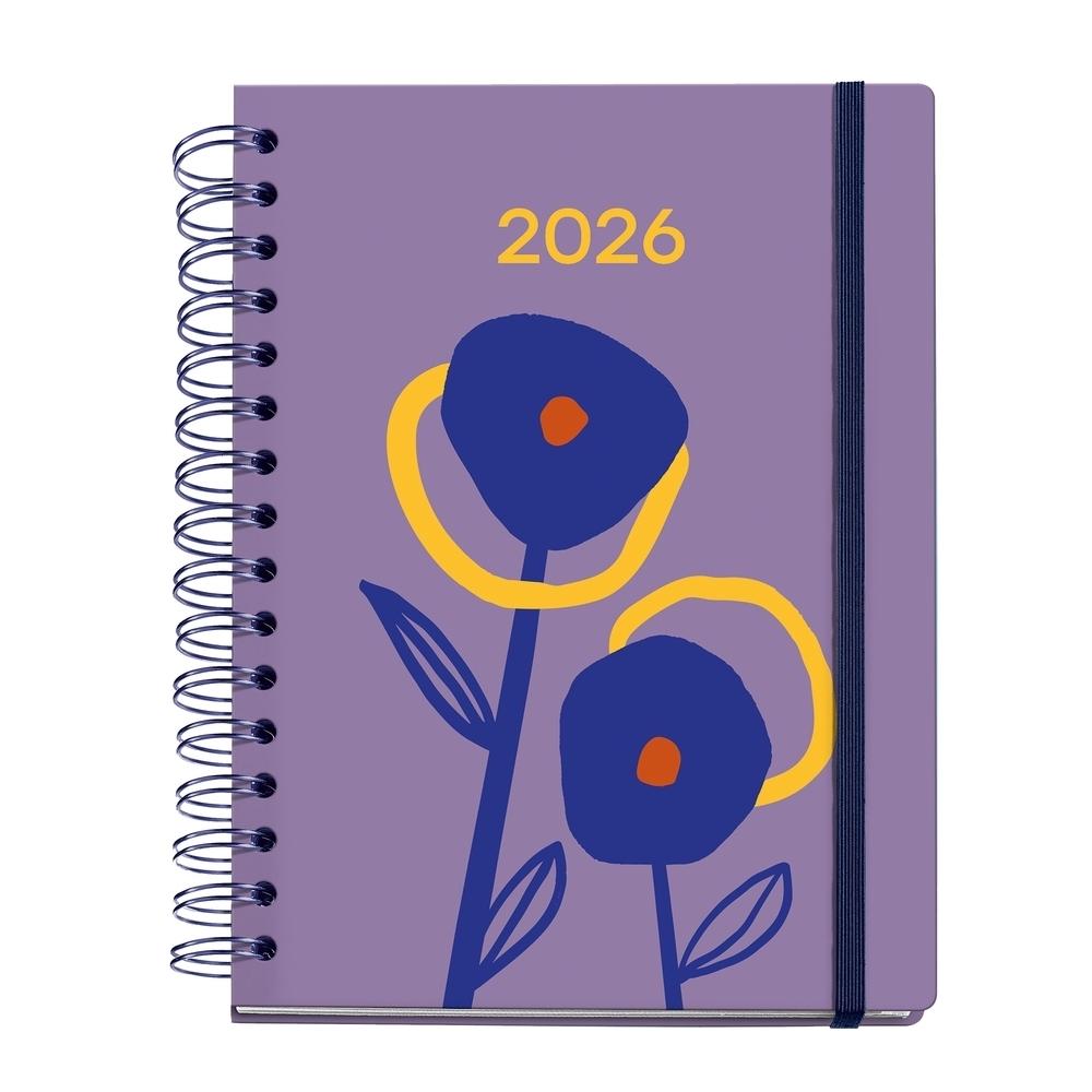 Agenda Miquelrius Anual 2026 160x218 Semana vista Plus Marf Organic Pattern Dualidad MR34573