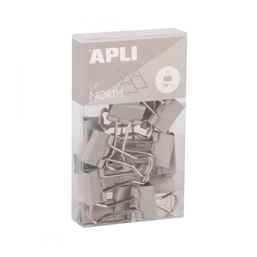 Pinza Abatible Apli 19MM. C/15 Up North Gris 19982