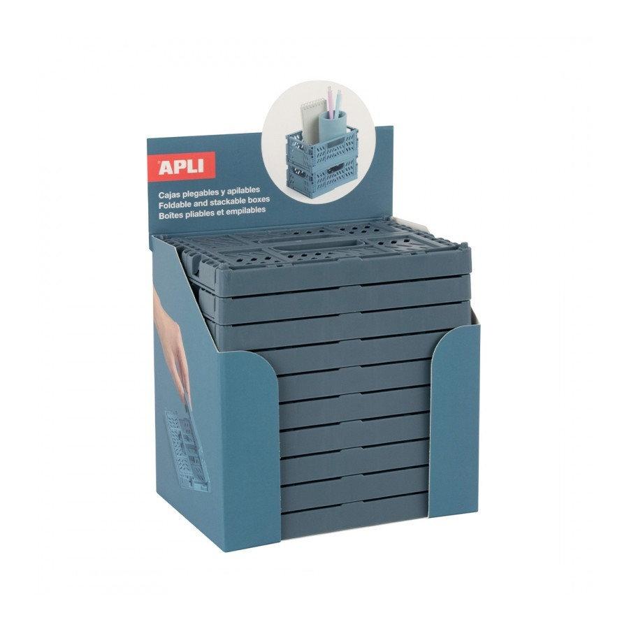 Expositor Apli 20236 Cajas plegables Azul rey 140x60x105 10 unidades