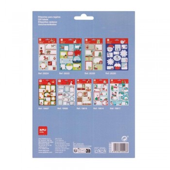 Etiquetas Navidad Apli 20228 Casita nevada