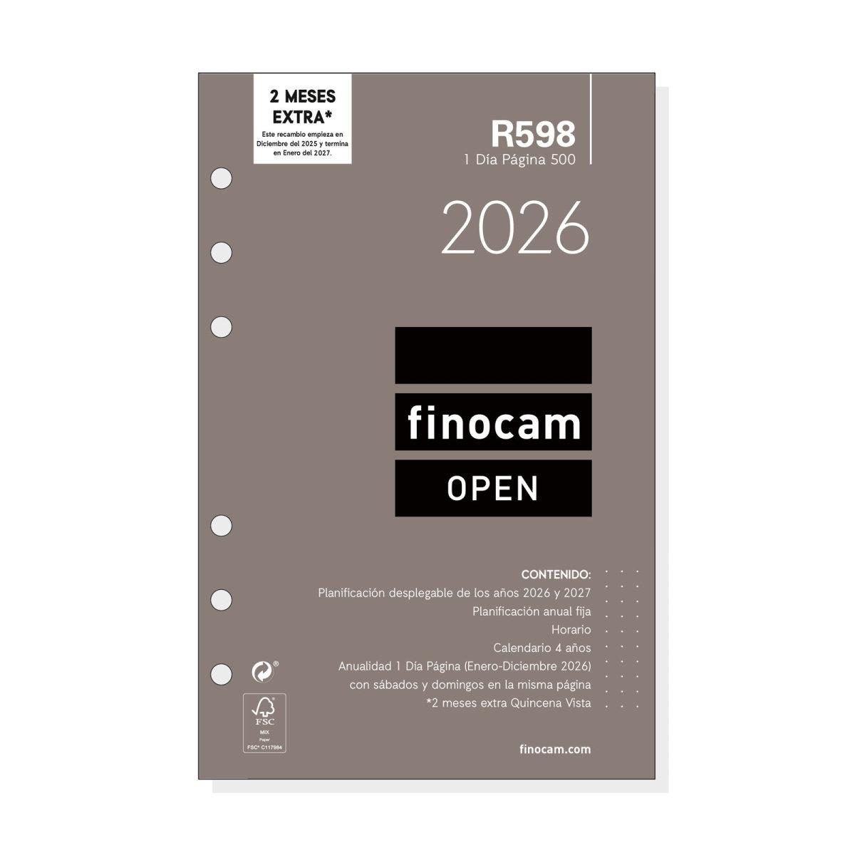 Recambio Finocam 2026 open R598 500 dia pagina 711670026