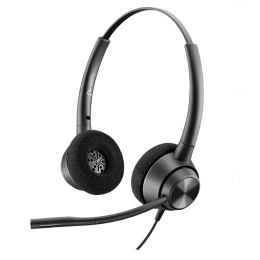 HP POLY AURICULARES DE DIADEMA BIAURAL C/ MICRÓFONO QD ENCOREPRO 320 NEGRO 77T26AA