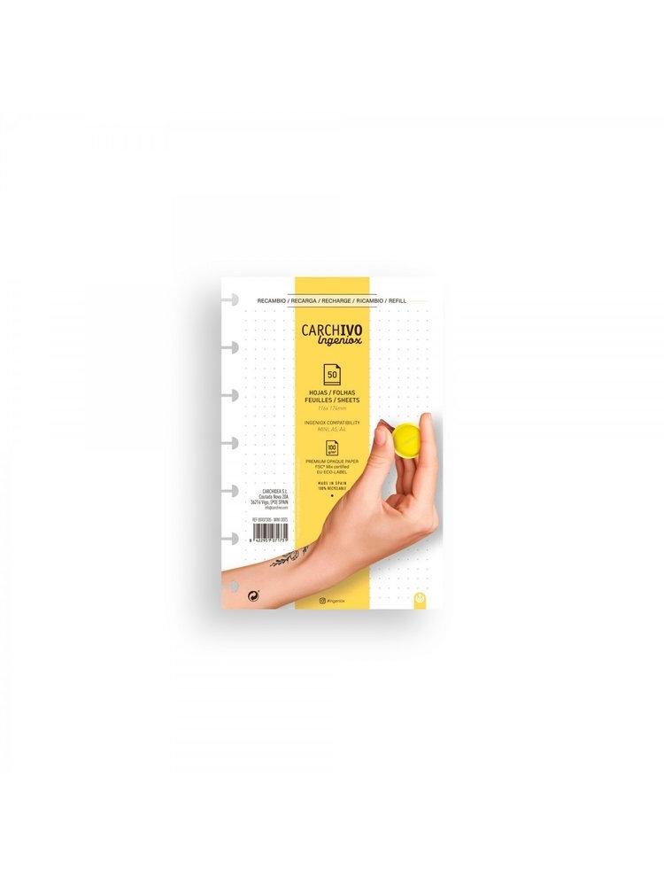 66107305 RECAMBIO CUADERNO INGENIOX 118X174 80 HOJAS PUNTOS CARCHIVO