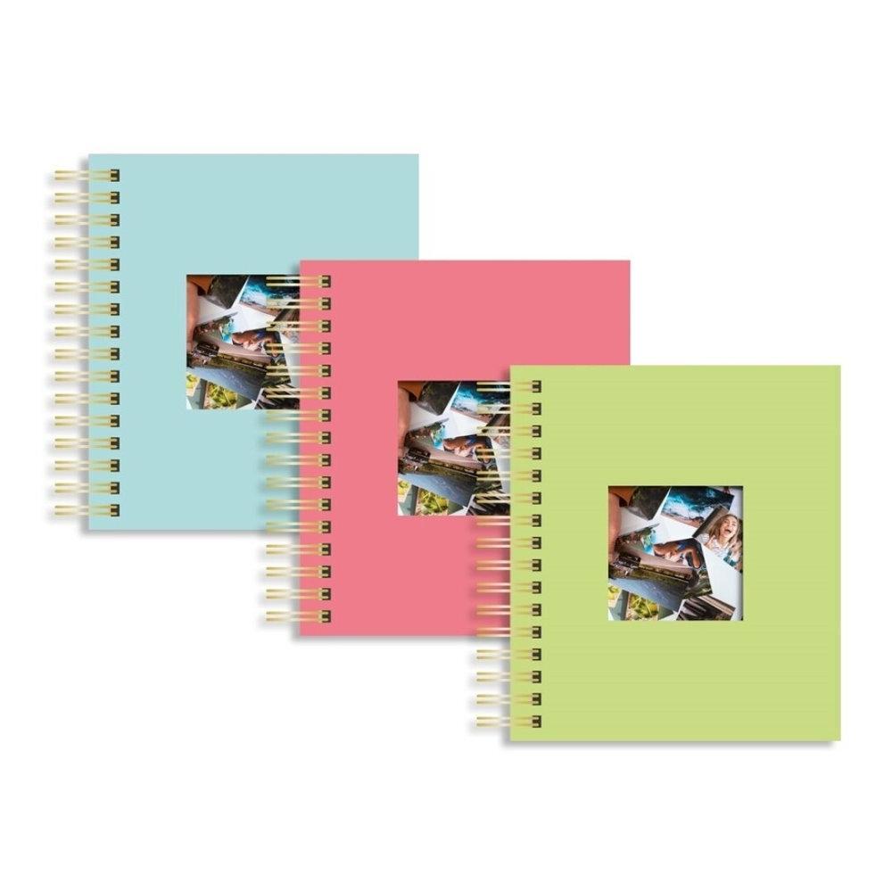 Album fotos espiral 185x210mm 20 hojas 334061 colores pastel Bismark