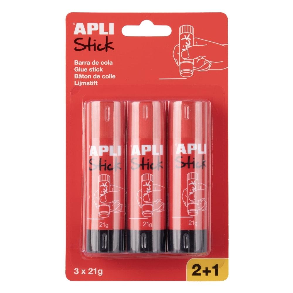 Pegamento barra Apli 21 gramos blister de 3 unidades 20457