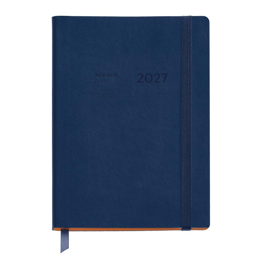 Agenda Miquelrius Escolar 2026-2027 140x190 Dia Pagina 18 meses Back to Basics Cosidas Marino MR26926