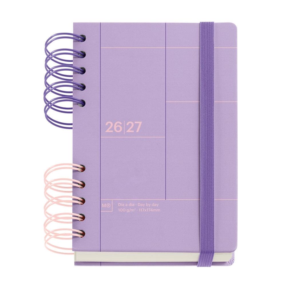 Agenda Miquelrius Escolar 2026-2027 126x178 Dia Pagina Activa Back to Basics Malva MR21282