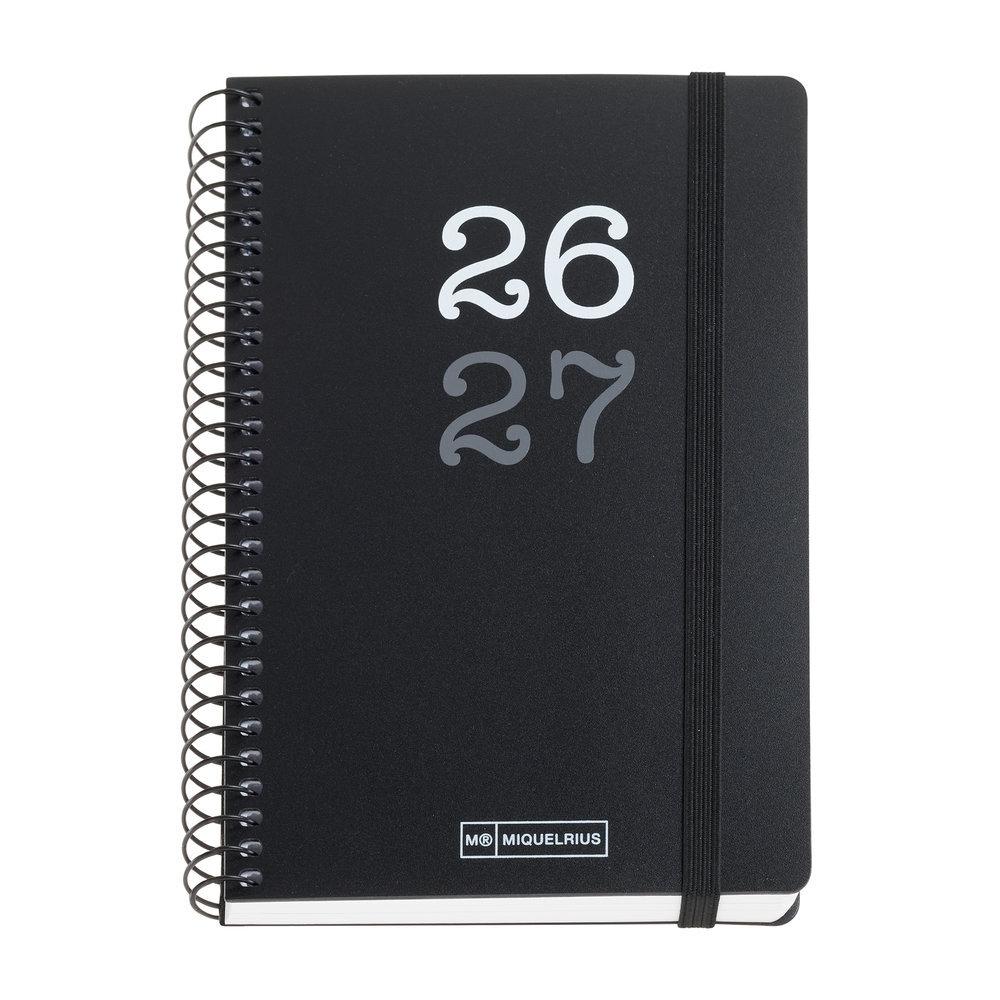 Agenda Miquelrius Escolar 2026-2027 117x174 Dia Pagina Activa College Negro MR21180