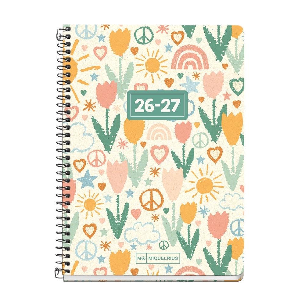 Agenda Miquelrius Escolar 2026-2027 117x174 Semana Vista Activa Recycled Eco Peace MR21279