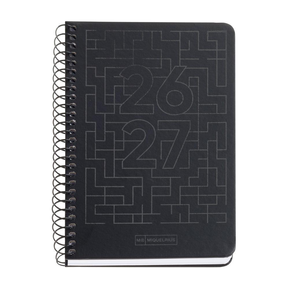 Agenda Miquelrius Escolar 2026-2027 117x174 Semana Vista Activa Lab Negro MR21166