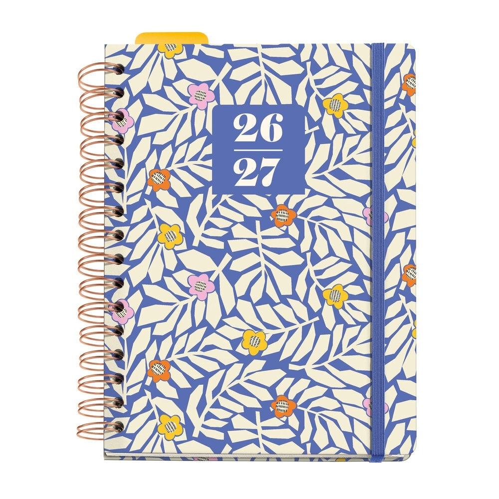 Agenda Miquelrius Escolar 2026-2027 160x218 Dia Pagina Plus Sandra Hutter Blue Garden MR21336