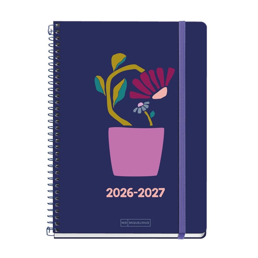 Agenda Miquelrius Escolar 2026-2027 154x215 Semana Vista Plus Teen Flower Pot MR21144