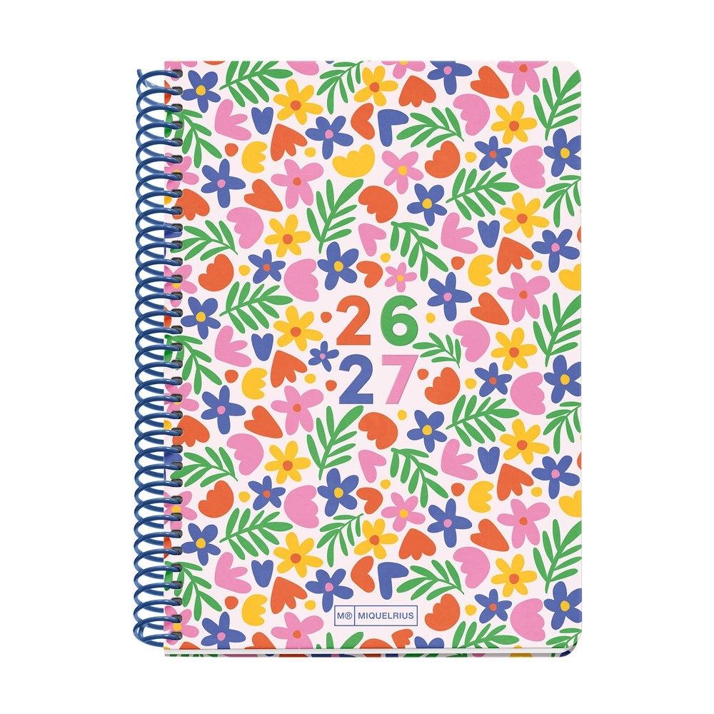 Agenda Miquelrius Escolar 2026-2027 150x213 Semana Vista Plus Junior Flowery MR21034
