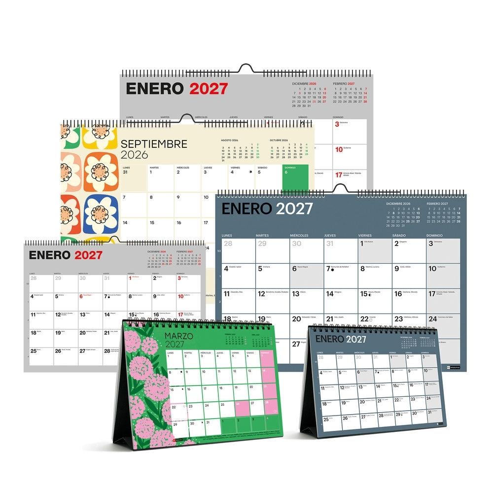 Lote calendarios escolares Miquelrius MR28413 12 y 18 meses 2026-2027 20 unidades