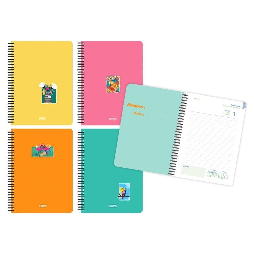 Agenda escolar 2026-2027 Ingraf 333967 Tropical 4º tapa Soft dia pagina (No devolución)