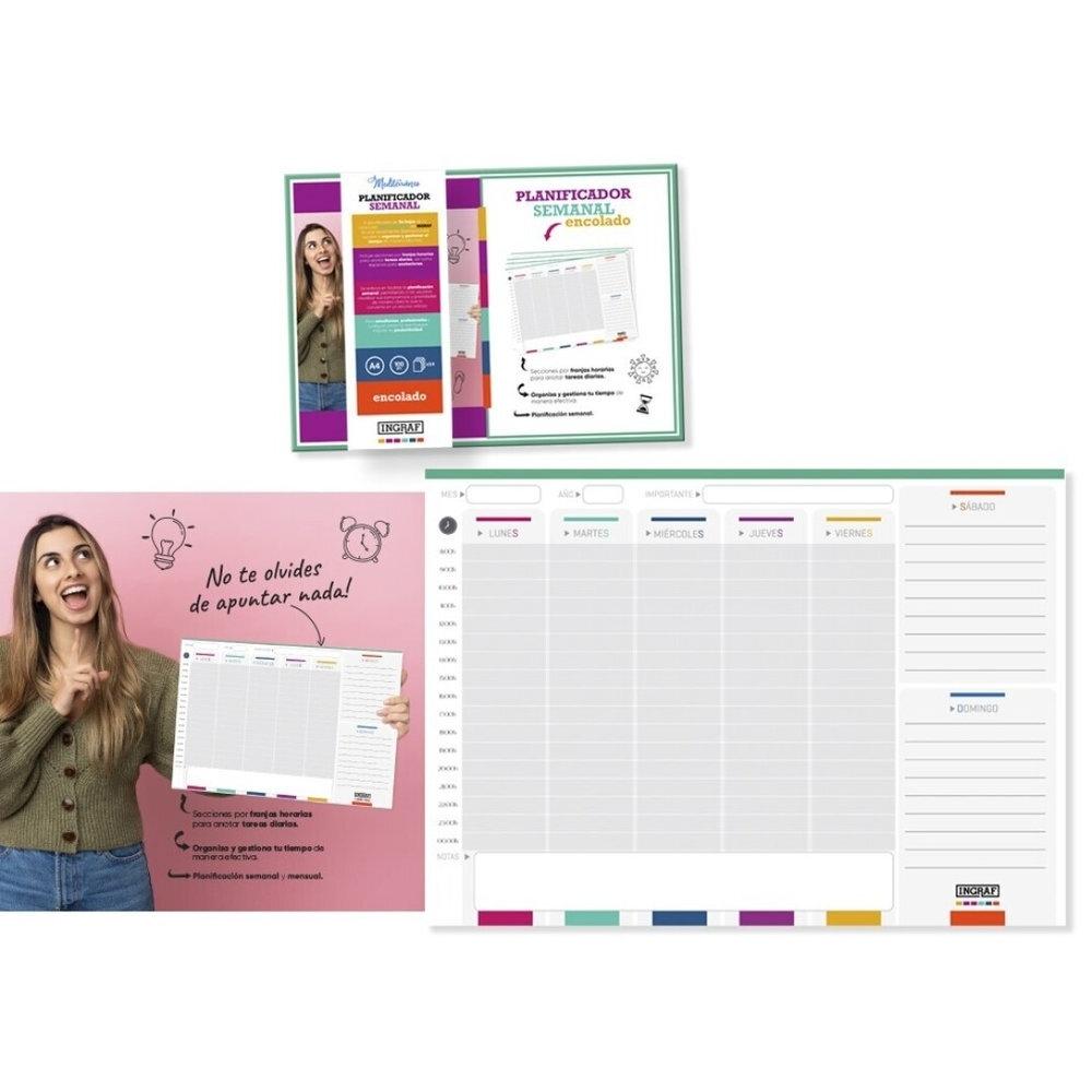 PLANIFICADOR SEMANAL ENCOLADO A4 MEDITERRANEO 333399 INGRAF