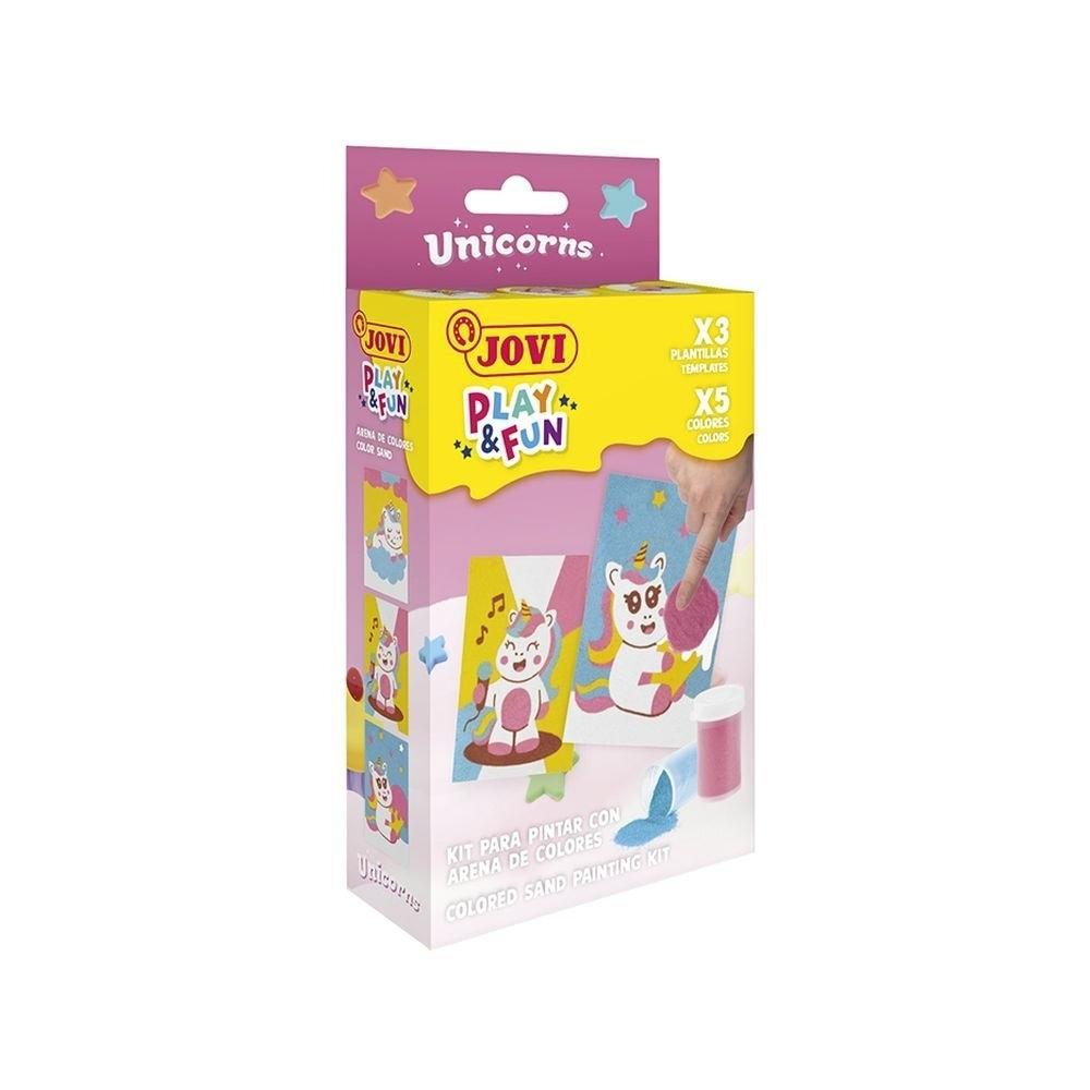 PLAY&FUN - PINTA CON ARENA DE COLORES Kit Unicornios 2105S01