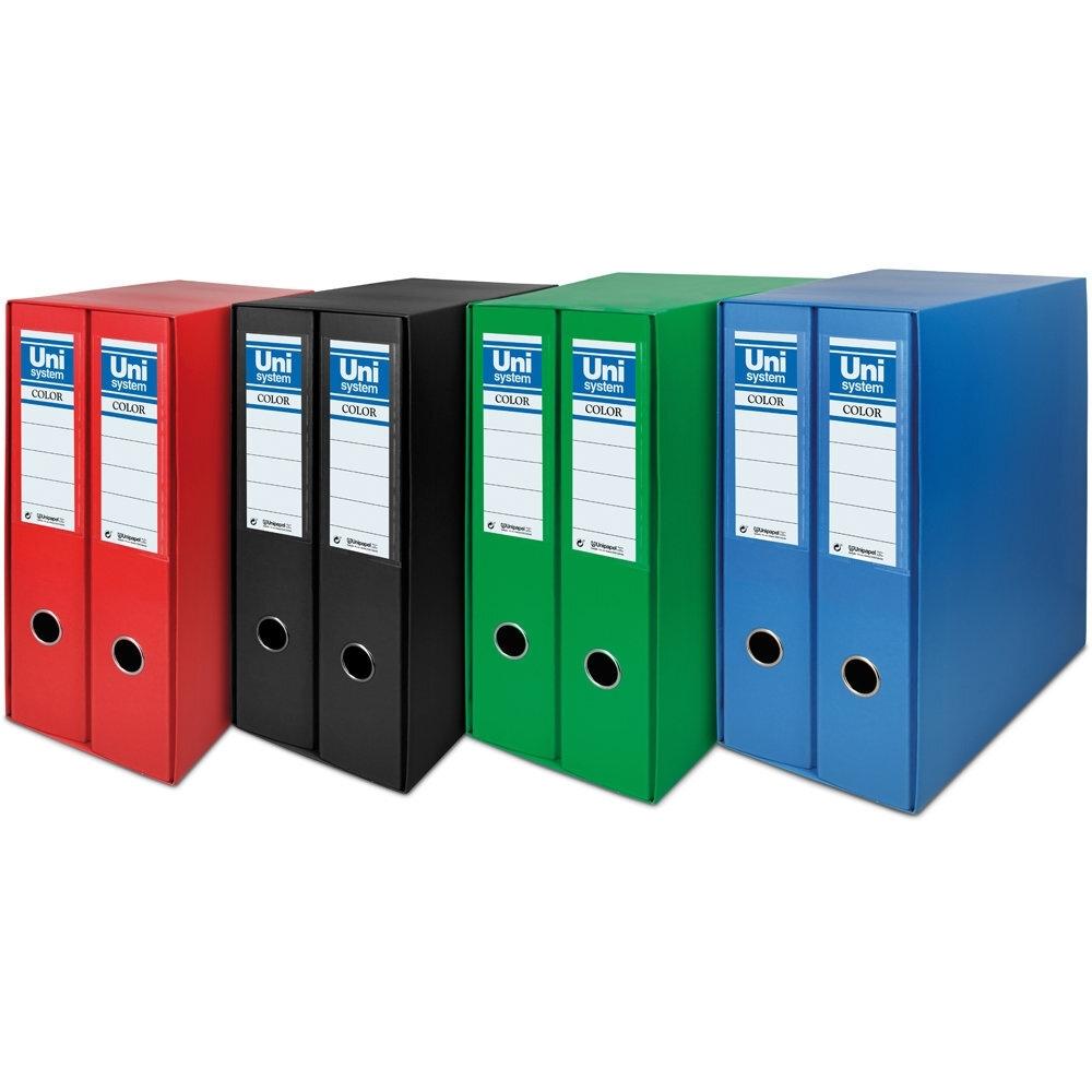 Modulo Unisystem 17231020 2 carpetas A4 2 anillas 65MM. verde con tarjetero