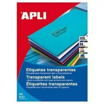 Etiqueta Apli 10050 Inkjet Transparente 48,5x25,4 10H.