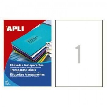 Etiqueta Apli 10050 Inkjet Transparente 48,5x25,4 10H.