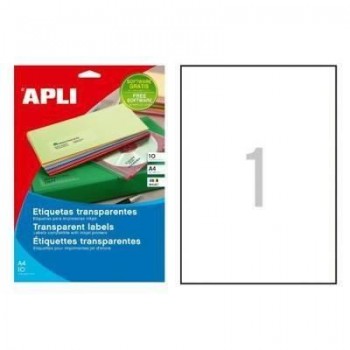 Etiqueta Apli 10050 Inkjet Transparente 48,5x25,4 10H.