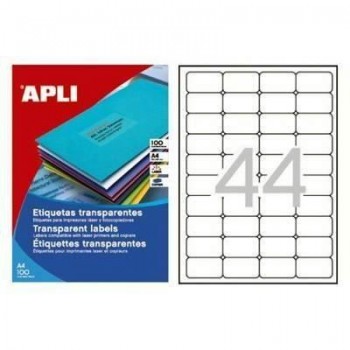 Etiqueta Apli 10050 Inkjet Transparente 48,5x25,4 10H.