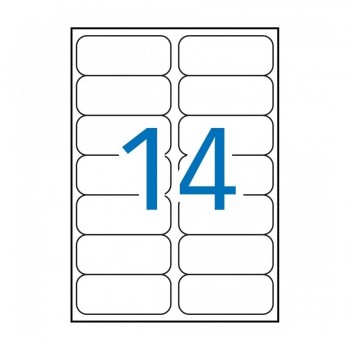 Etiqueta Apli 1223 48x25.4 Transparente. 20H.