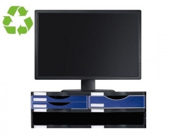 Soporte para monitor Ergosostenible Archivo 2000 - 360 x 600 x 165 mm - Color negro y azul 6522M1 AZ