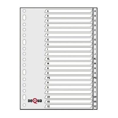 Indice Dequa 41486 A-Z polipropileno folio 16 taladros Gris 77076571