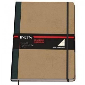 Cuaderno Vesta Nature tapa cartoné cuadrícula 5mm A6 10642